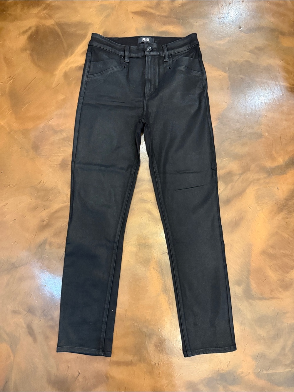 PAIGE Men's Black Slim Straight Jeans